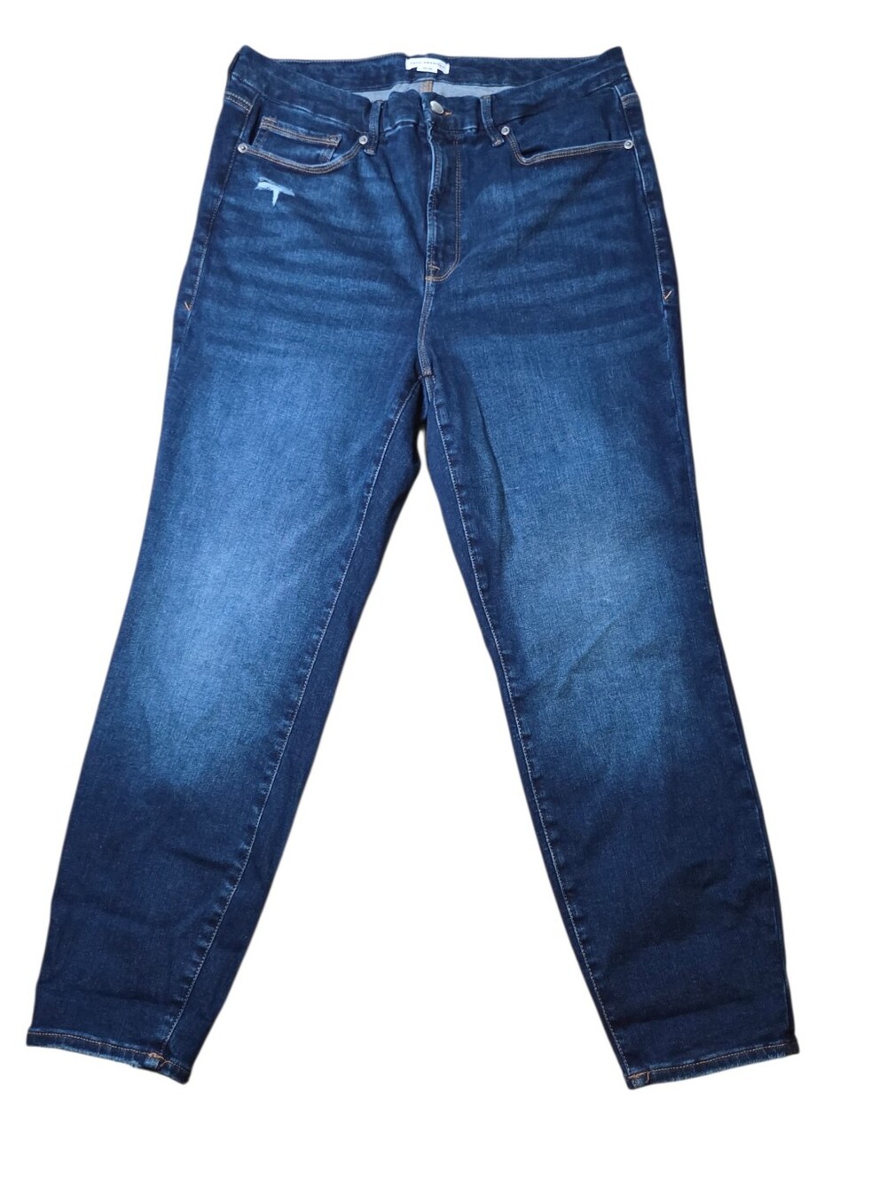 Good American Always Fits Good Waist Skinny Jeans Size 14-18 Dark Blue High Rise